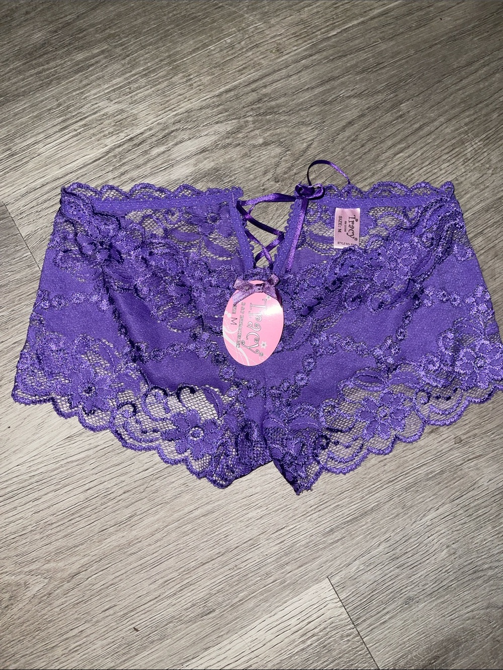 Tracy Lace Boyshorts - Purple